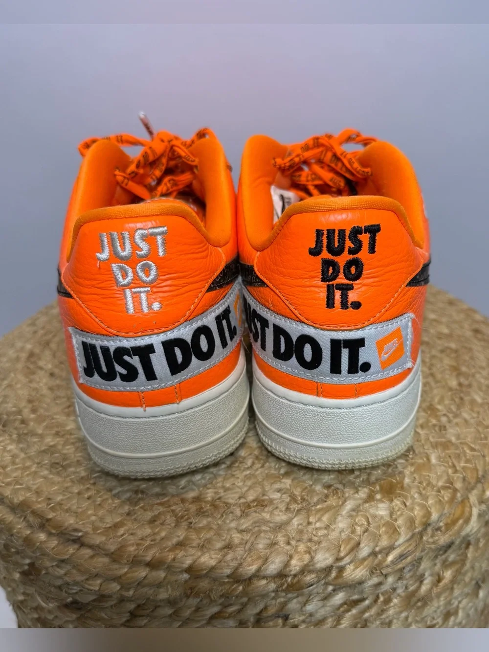 Nike Men’s Orange 'Just Do It' Low-Top Sneakers